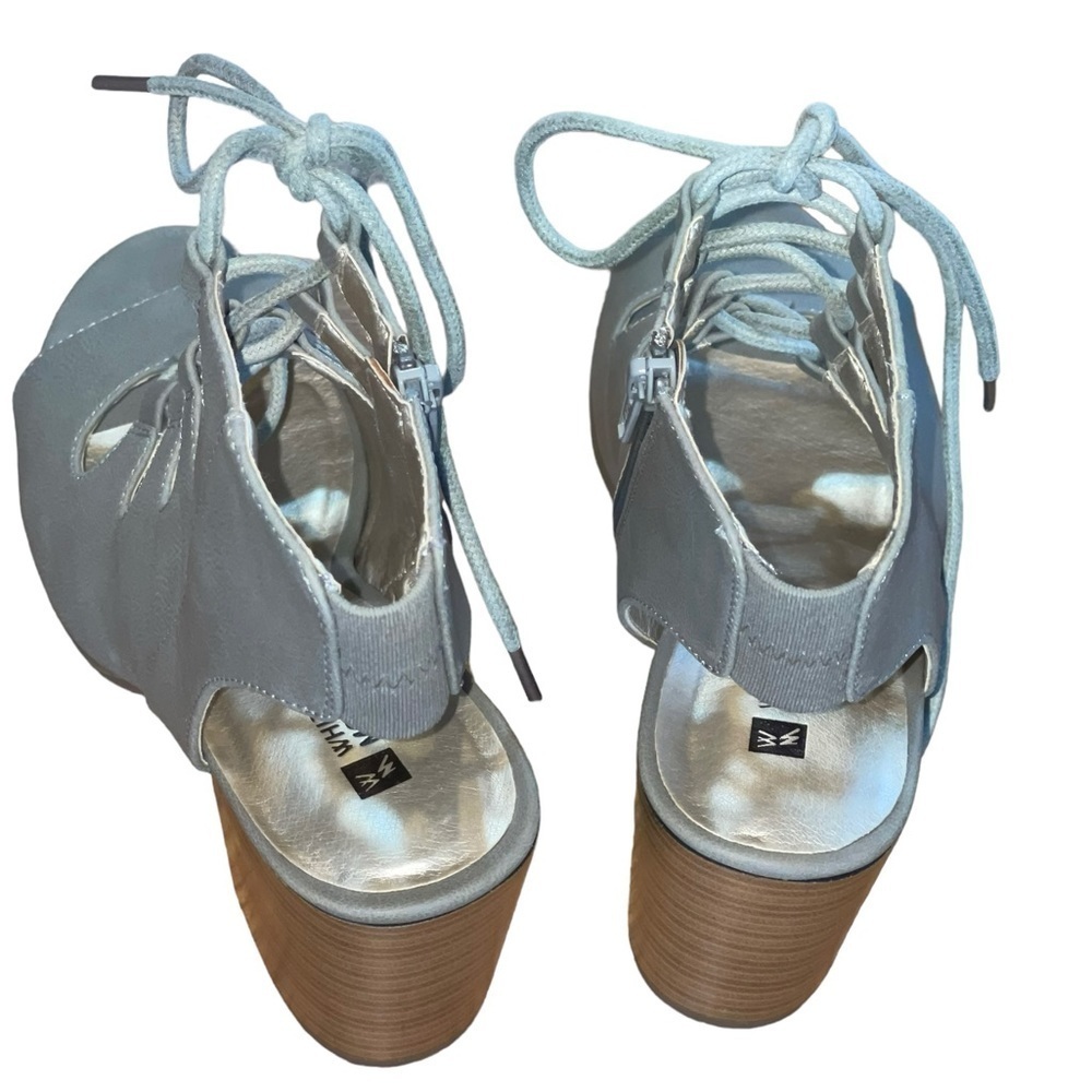 White Mountain gladiator style ghillie lace design sandals. Size 8 1/2M GUC - Picture 9 of 13
